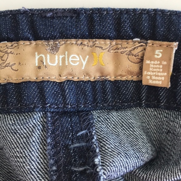 HURLEY Dark Denim Berlin Hi-Lo Skirt Lace Size Jrs 5 - Picture 7 of 10